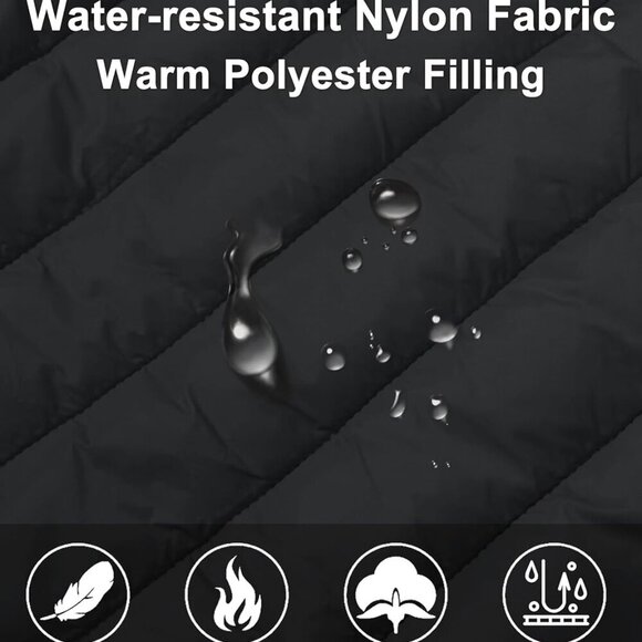 Women's Puffer Vest Lightweight Stand Collar Zip 4 Pockets Puffy Vests Sleeveles - Picture 6 of 6